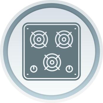 estufa sólido botón icono vector