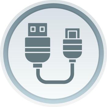 Usb Solid button Icon vector