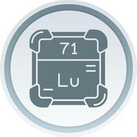 Lutetium Solid button Icon vector