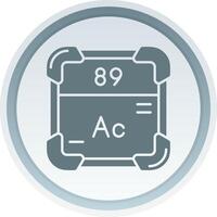 Actinium Solid button Icon vector