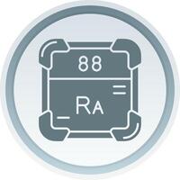 Radium Solid button Icon vector