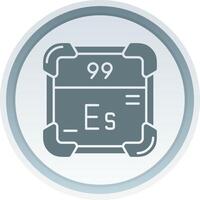 Einsteinium Solid button Icon vector