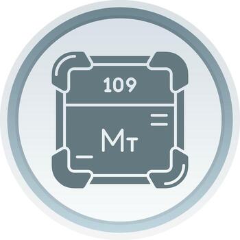 Meitnerium Solid button Icon vector