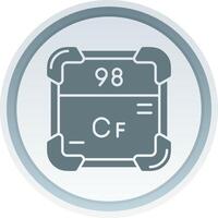 Californium Solid button Icon vector