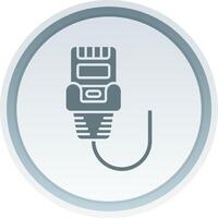 Ethernet Solid button Icon vector