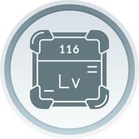 Livermorium Solid button Icon vector