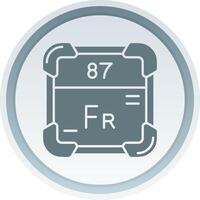 Francium Solid button Icon vector