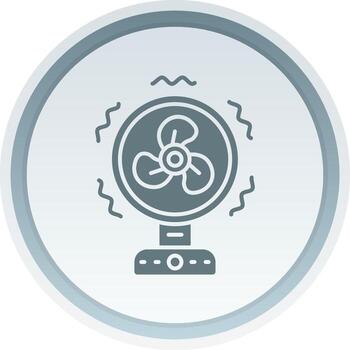 Fan Solid button Icon vector