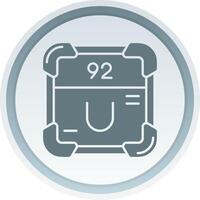 Uranium Solid button Icon vector