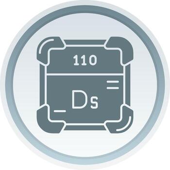 Darmstadtium sólido botón icono vector