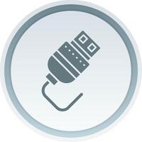 Usb Solid button Icon vector