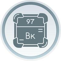 Berkelium Solid button Icon vector