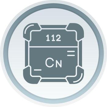 Copernicium Solid button Icon vector