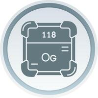 Oganesson Solid button Icon vector