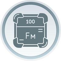 Fermium Solid button Icon vector