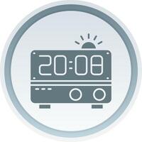 Alarm clock Solid button Icon vector