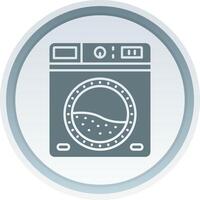 Laundry Solid button Icon vector