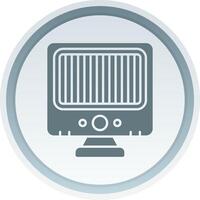 Heater Solid button Icon vector