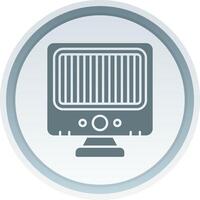 Heater Solid button Icon vector