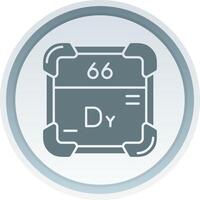 Dysprosium Solid button Icon vector