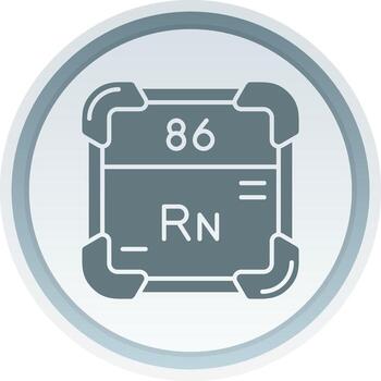 Radon Solid button Icon vector