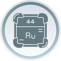 Ruthenium Solid button Icon vector