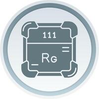 Roentgenium Solid button Icon vector