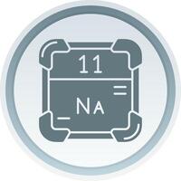 Sodium Solid button Icon vector