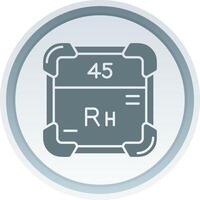 Rhodium Solid button Icon vector