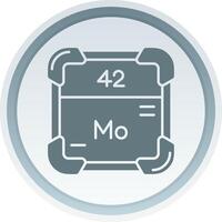 Molybdenum Solid button Icon vector