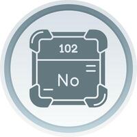 Nobelium Solid button Icon vector