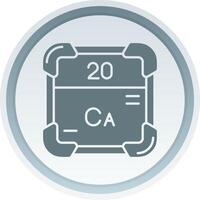 Calcium Solid button Icon vector