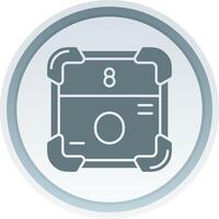 Oxygen Solid button Icon vector