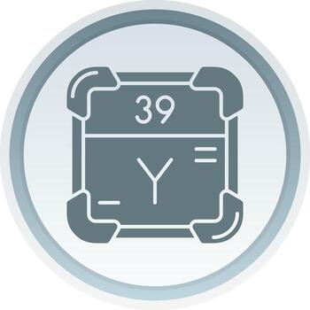 Yttrium Solid button Icon vector