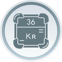 Krypton Solid button Icon vector