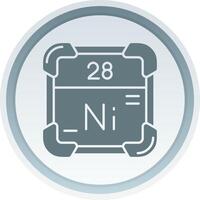 Nickel Solid button Icon vector