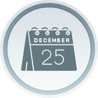 25th of December Solid button Icon vector