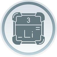 Lithium Solid button Icon vector