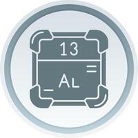 Aluminum Solid button Icon vector