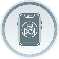 Camera Solid button Icon vector