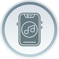 Music Solid button Icon vector