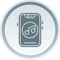 Music Solid button Icon vector