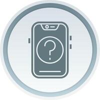 Question Solid button Icon vector