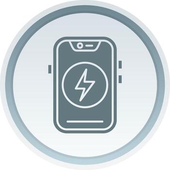 Energy Solid button Icon vector