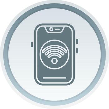 Wifi Solid button Icon vector