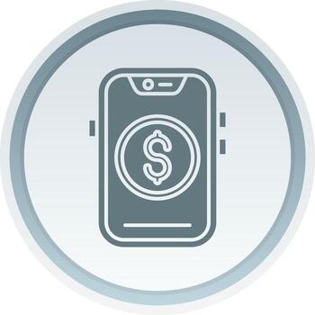 Money Solid button Icon vector
