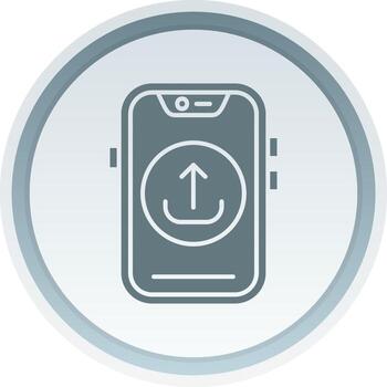 Upload Solid button Icon vector