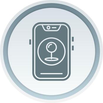 Pin Solid button Icon vector