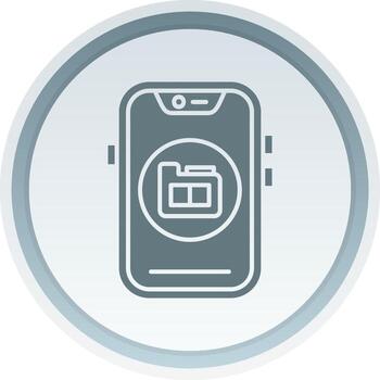 Folder Solid button Icon vector