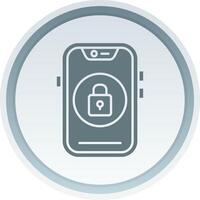 Lock Solid button Icon vector